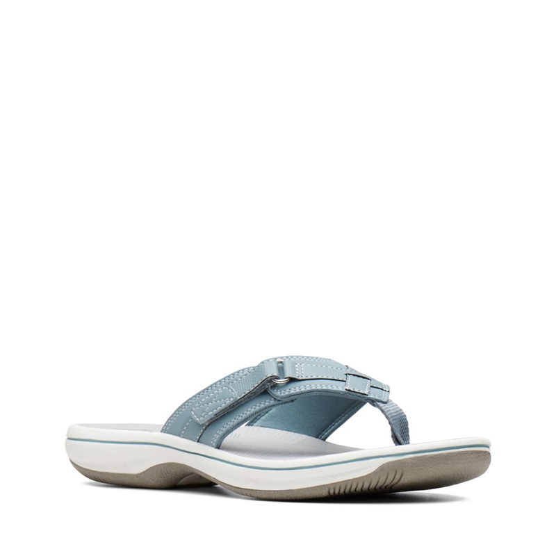 Tong Clarks BREEZE SEA Bleu Femme|SYV-0497053