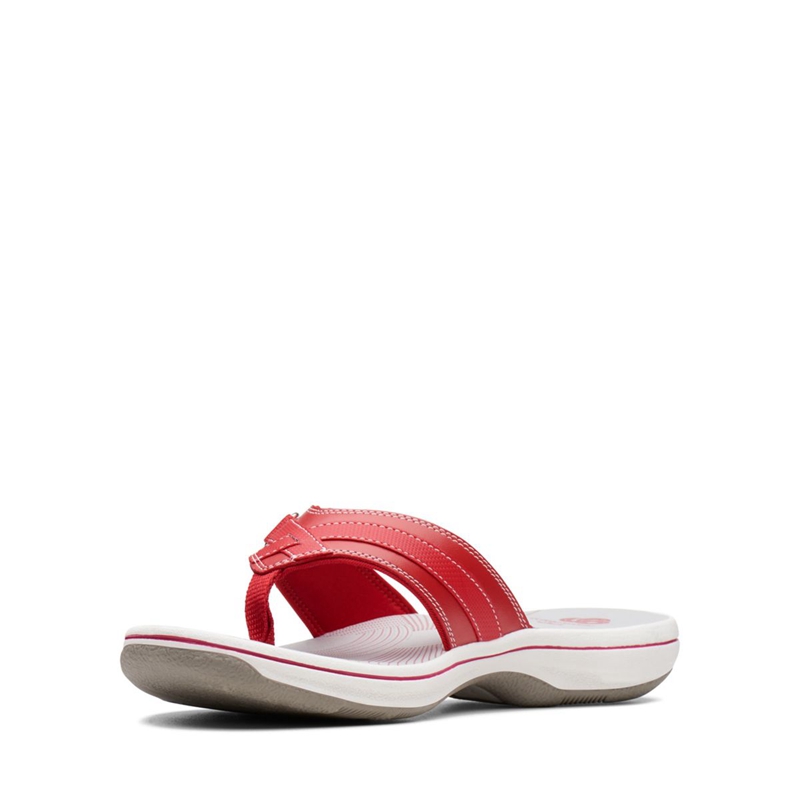 Tong Clarks BREEZE SEA Synthétique Rouge Femme|ALQ-9027879