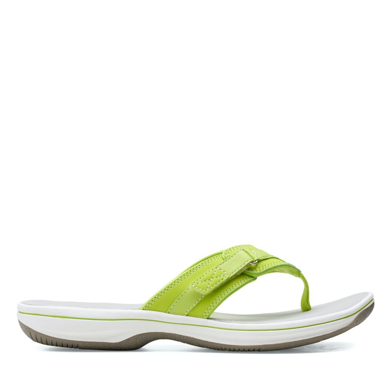 Tong Clarks BREEZE SEA Lime Vert Clair Femme|XPF-7623591