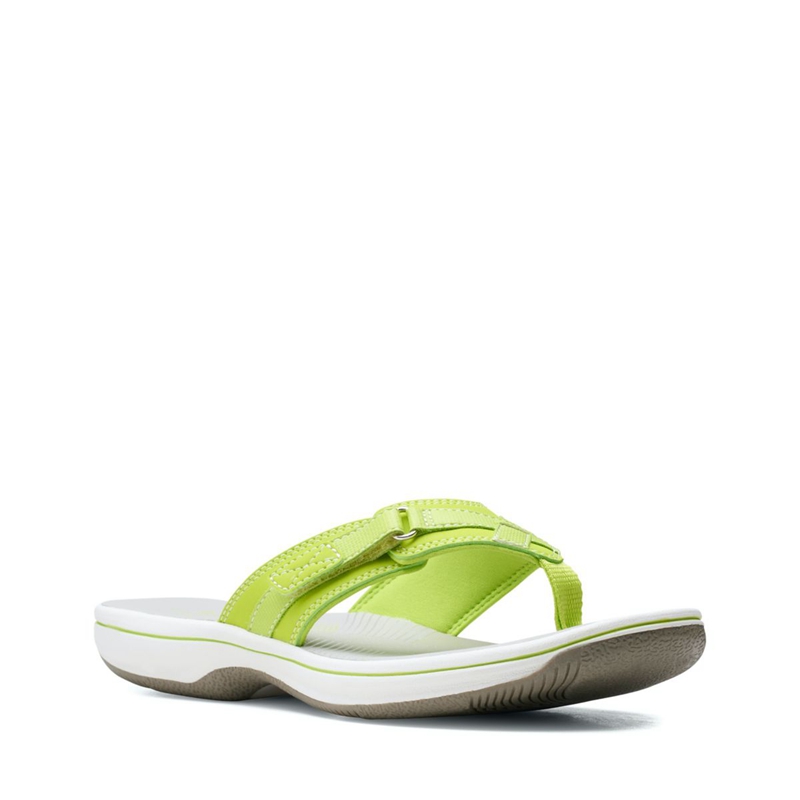 Tong Clarks BREEZE SEA Lime Vert Clair Femme|XPF-7623591