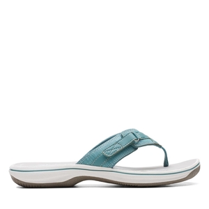 Tong Clarks BREEZE SEA Teal Turquoise Femme|JEM-8040215