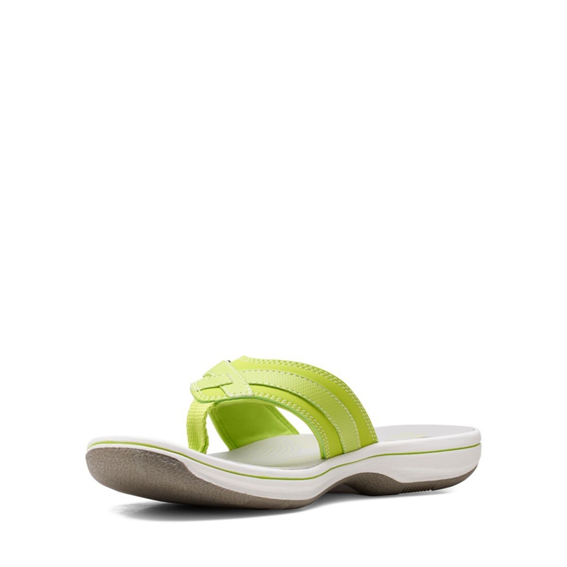 Tong Clarks BREEZE SEA Lime Vert Clair Femme|XPF-7623591