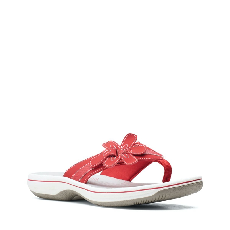 Tong Clarks Brinkley Flora Rouge Femme|YUI-5438390