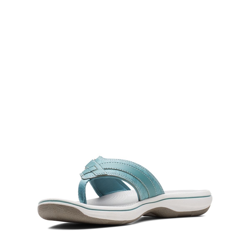 Tong Clarks BREEZE SEA Teal Turquoise Femme|JEM-8040215