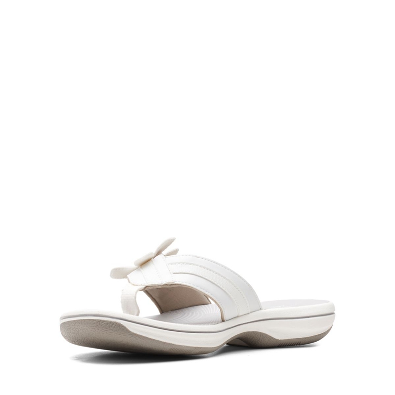 Tong Clarks Brinkley Flora Blanche Femme|XBH-2525647