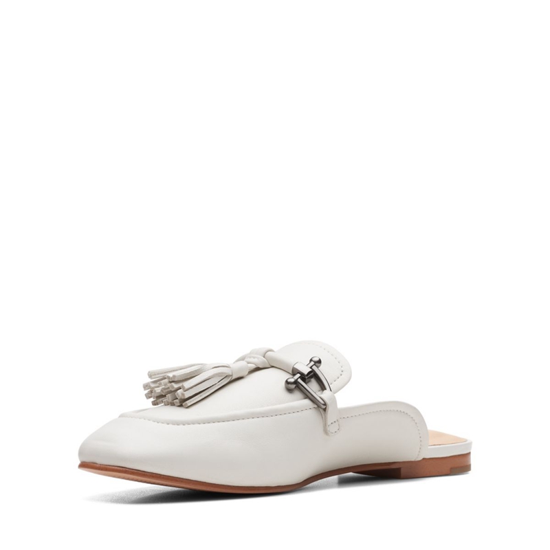 Chaussures Plates Clarks Pure2 Trim Blanche Femme|ZTP-4298497