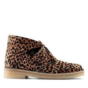 Bottes Du Désert Clarks PRT Pony Leopard Femme|RUM-6402283