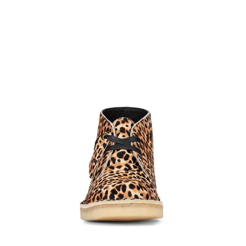 Bottes Du Désert Clarks PRT Pony Leopard Femme|RUM-6402283