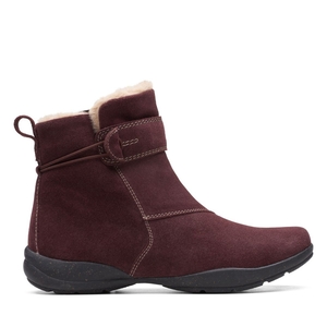 Bottes Du Désert Clarks Daim Bordeaux Femme|EHN-7436210