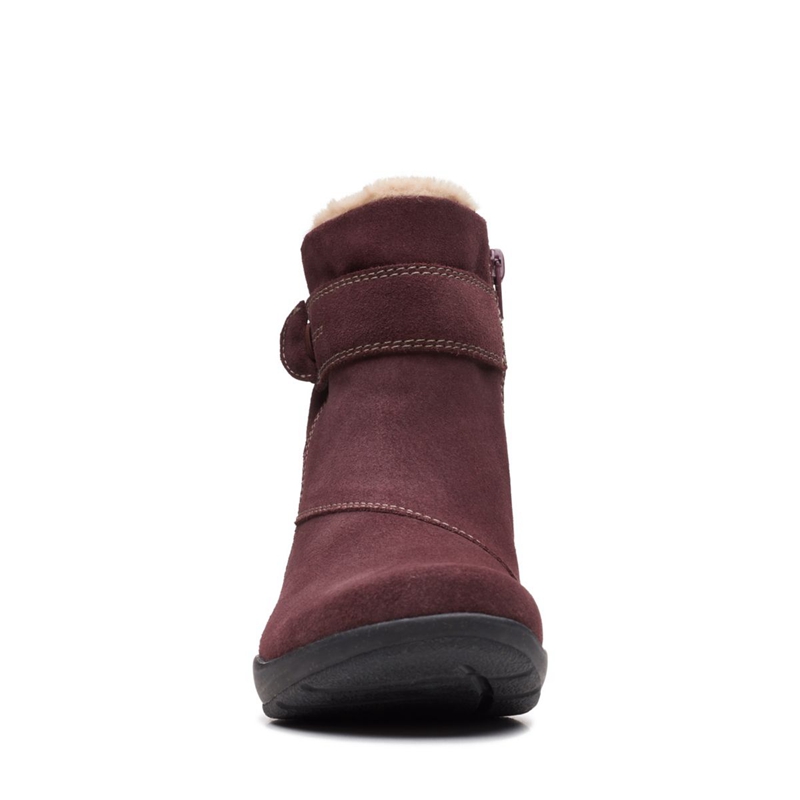 Bottes Du Désert Clarks Daim Bordeaux Femme|EHN-7436210