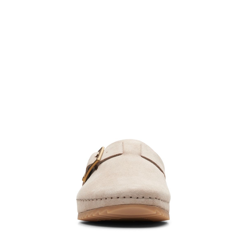 Sabots Clarks Brookleigh Mule Sand Daim Marron Femme|SKS-9122434