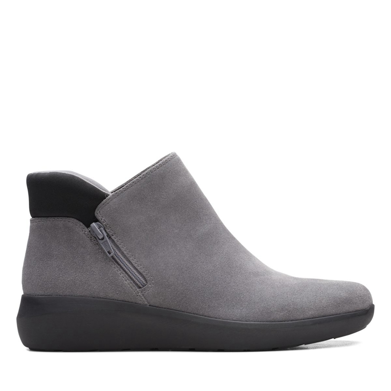 Bottes Chukka Clarks Kayleigh Mid Sde Grise Foncé Femme|GSI-5925252