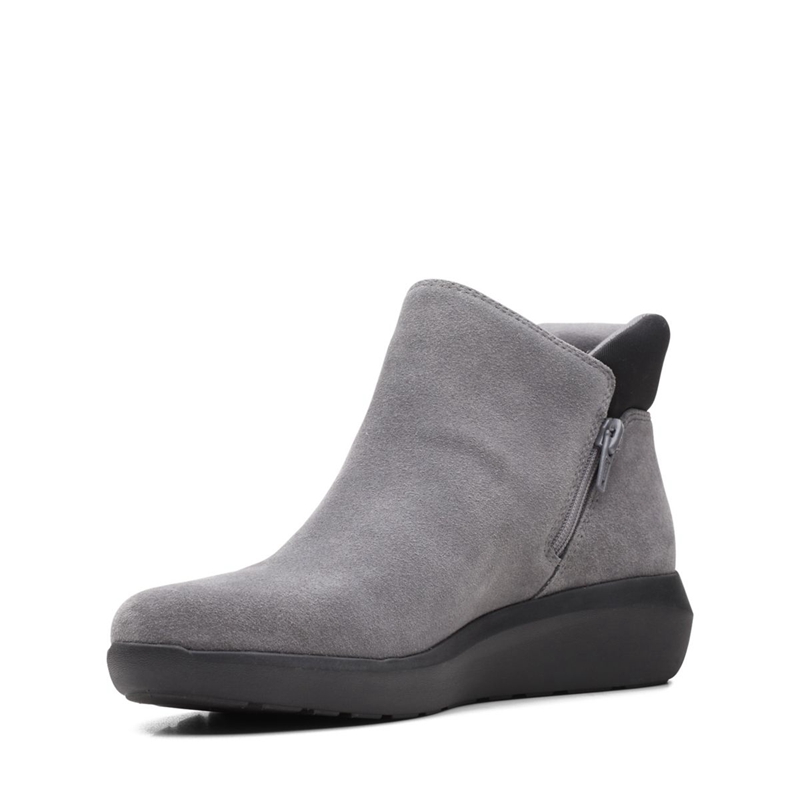 Bottes Chukka Clarks Kayleigh Mid Sde Grise Foncé Femme|GSI-5925252