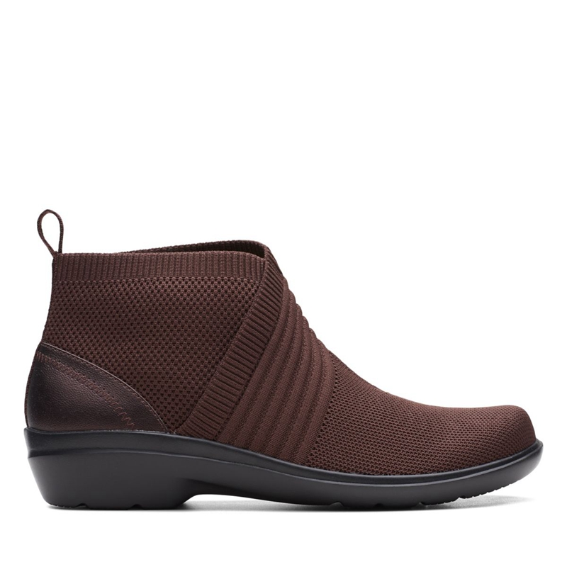 Bottes Chukka Clarks Sashlyn Mid Combi Bordeaux Femme|IIA-9791822