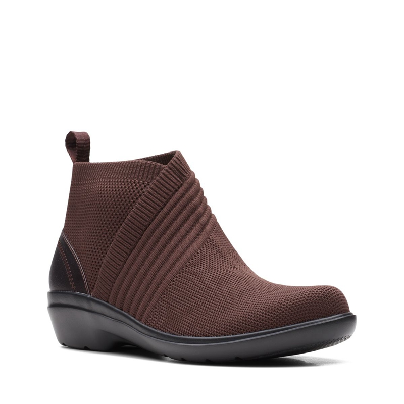 Bottes Chukka Clarks Sashlyn Mid Combi Bordeaux Femme|IIA-9791822