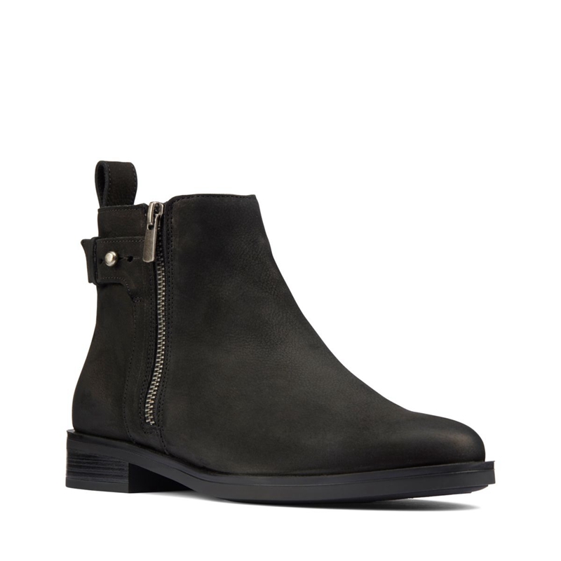 Chelsea Boots Clarks Memi Lo Nubuck Noir Femme|YYY-4495856