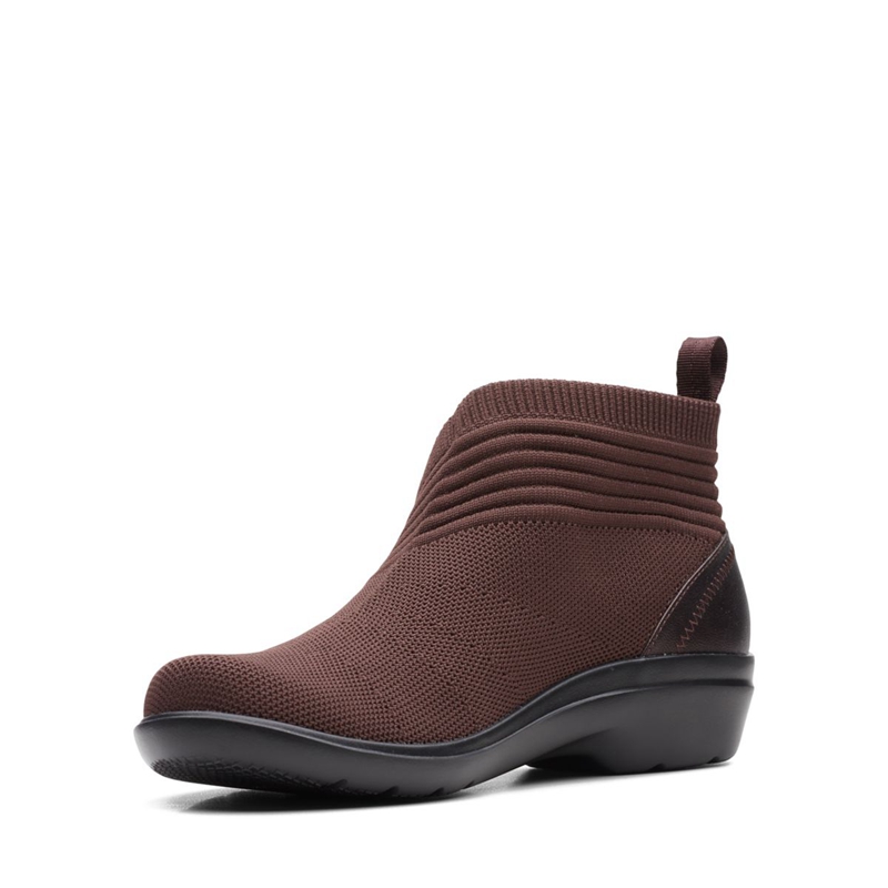 Bottes Chukka Clarks Sashlyn Mid Combi Bordeaux Femme|IIA-9791822