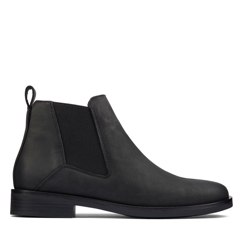 Chelsea Boots Clarks Memi Top Cuir Noir Femme|POW-2434632