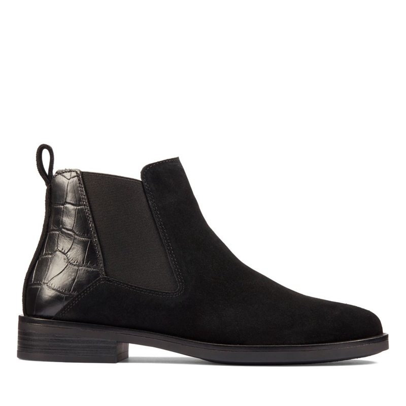 Chelsea Boots Clarks Memi Top Croc Noir Femme|LYQ-2160856