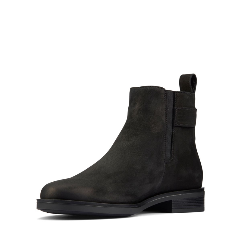 Chelsea Boots Clarks Memi Lo Nubuck Noir Femme|YYY-4495856