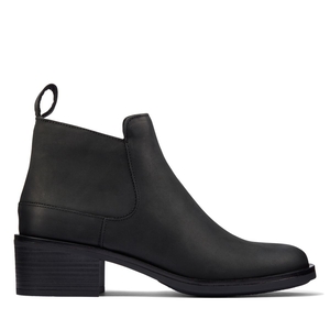 Chelsea Boots Clarks Memi Zip Cuir Noir Femme|IXF-6625089