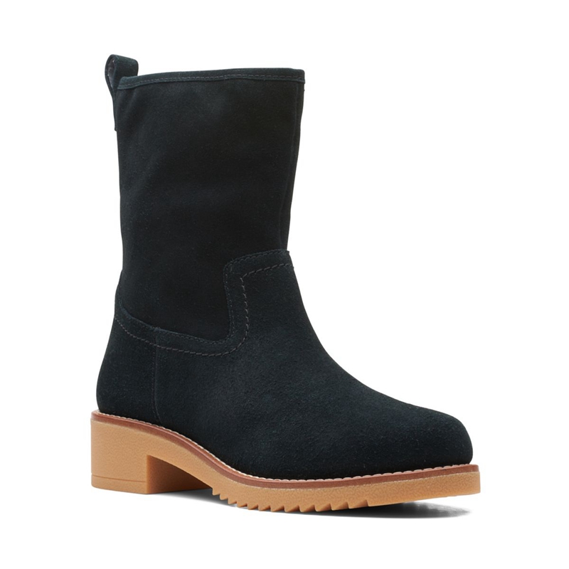 Bottines Clarks Eden Mid Hi Sde Noir Femme|ANZ-6480090