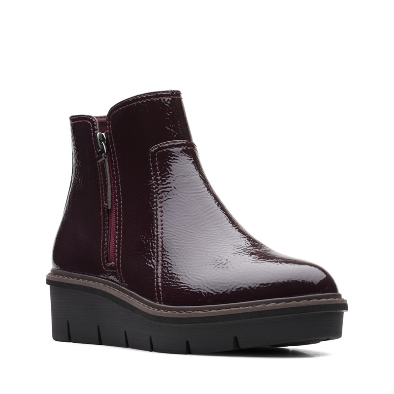 Bottines Clarks Airabell Zip Bordeaux Femme|NRO-3442799