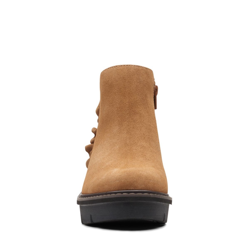 Bottines Clarks Airabell Vibe Daim Kaki Foncé Femme|DEW-4276809