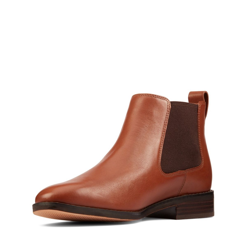 Chelsea Boots Clarks Ria Chelsea Cuir Marron Femme|ZEG-7371879