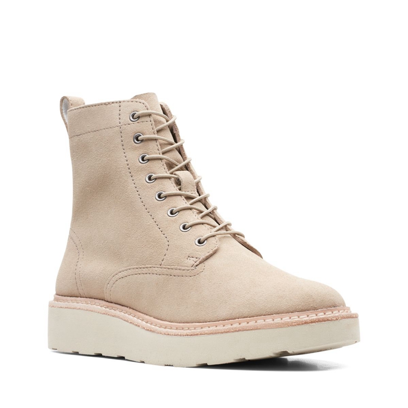 Bottines Clarks Trace Pine Sand Daim Marron Femme|NIJ-4768827