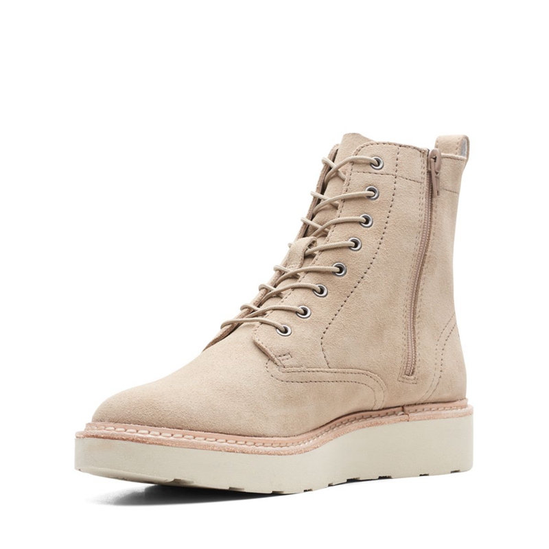 Bottines Clarks Trace Pine Sand Daim Marron Femme|NIJ-4768827