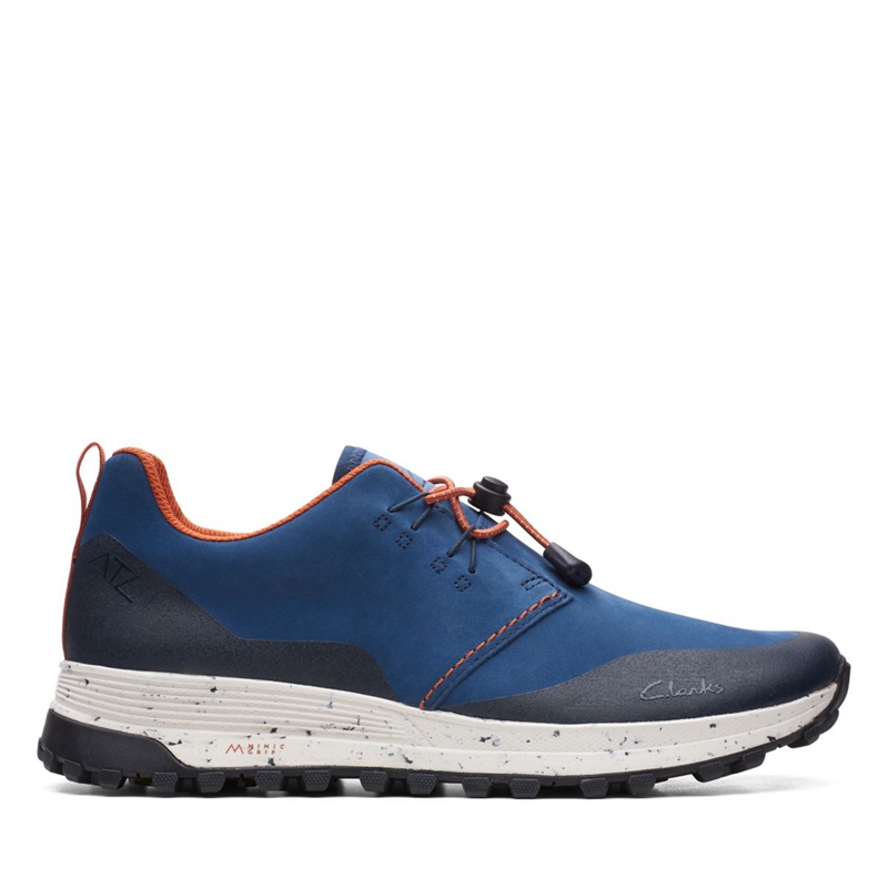 Baskets Clarks ATL Trek Khan Combi Bleu Homme|LQV-5413558