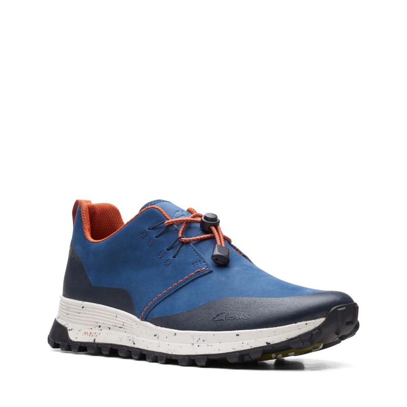 Baskets Clarks ATL Trek Khan Combi Bleu Homme|LQV-5413558