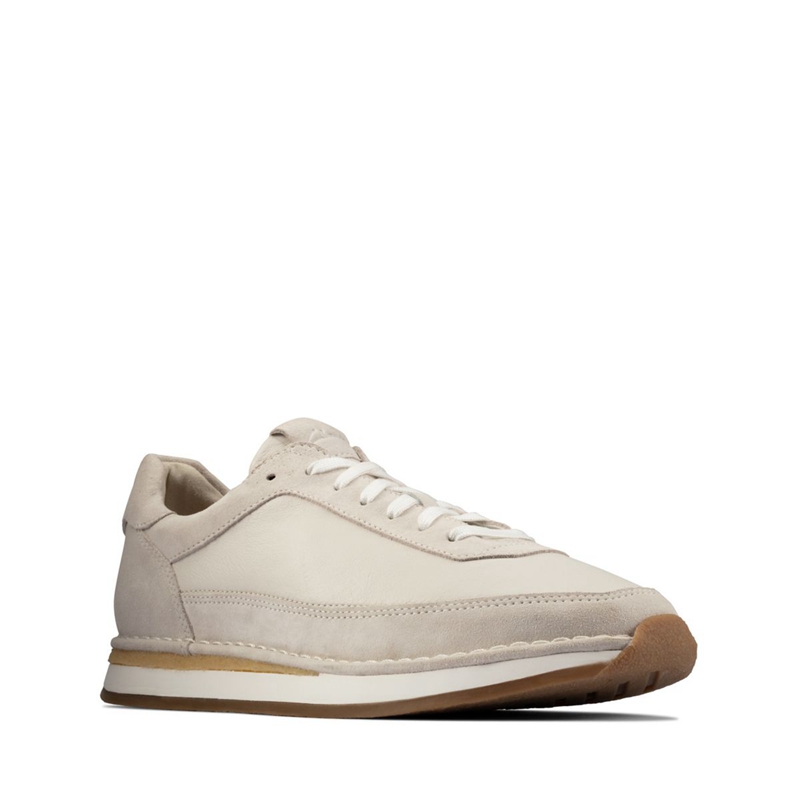 Baskets Clarks Craft Run Dentelle Combi Blanche Homme|LVF-8675253