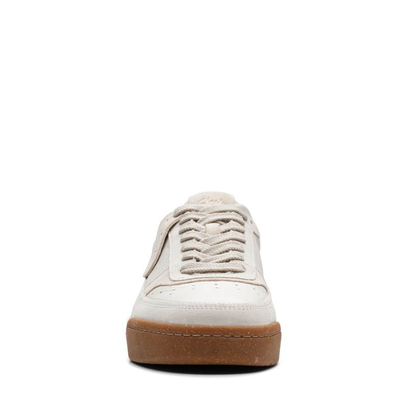 Baskets Clarks Craft Court Dentelle Combi Blanche Homme|PWM-8171492