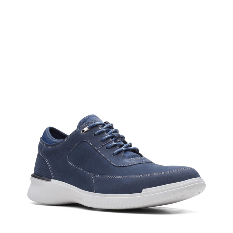 Baskets Clarks Donaway Dentelle Nubuck Bleu Marine Homme|HCA-1176024