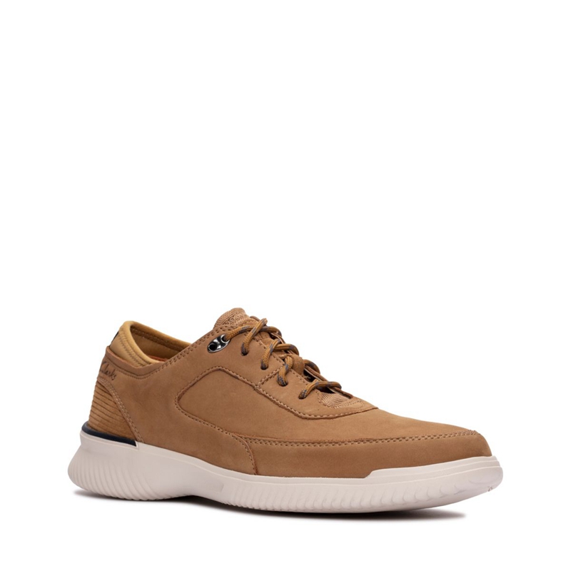 Baskets Clarks Donaway Dentelle Nubuck Marron Foncé Homme|OGQ-8181225