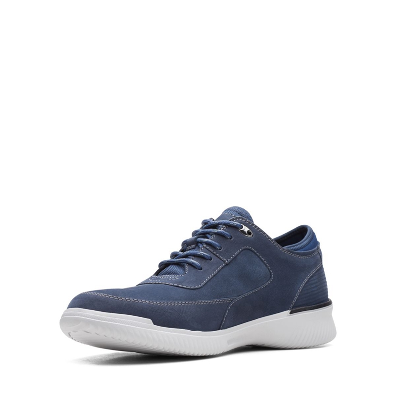 Baskets Clarks Donaway Dentelle Nubuck Bleu Marine Homme|HCA-1176024