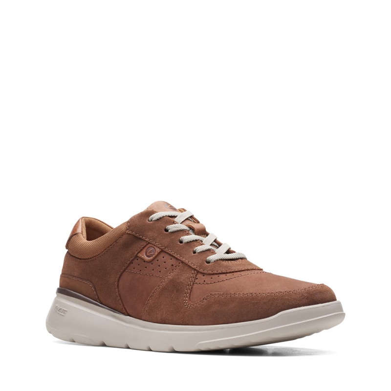 Baskets Clarks Gaskill Vibe Combi Marron Foncé Homme|OUM-0239683