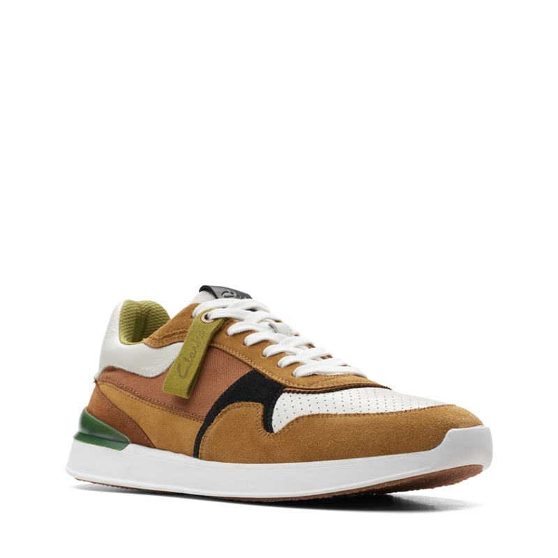 Baskets Clarks RaceLite Tor Oakmoss Combi Multicolore Homme|CUP-8203023