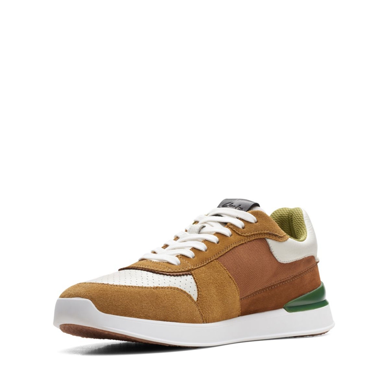 Baskets Clarks RaceLite Tor Oakmoss Combi Multicolore Homme|CUP-8203023