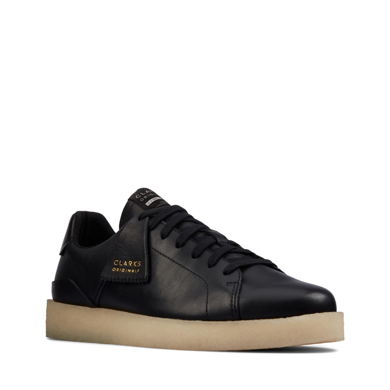 Baskets Clarks Tormatch Cuir Noir Homme|BUK-7038453