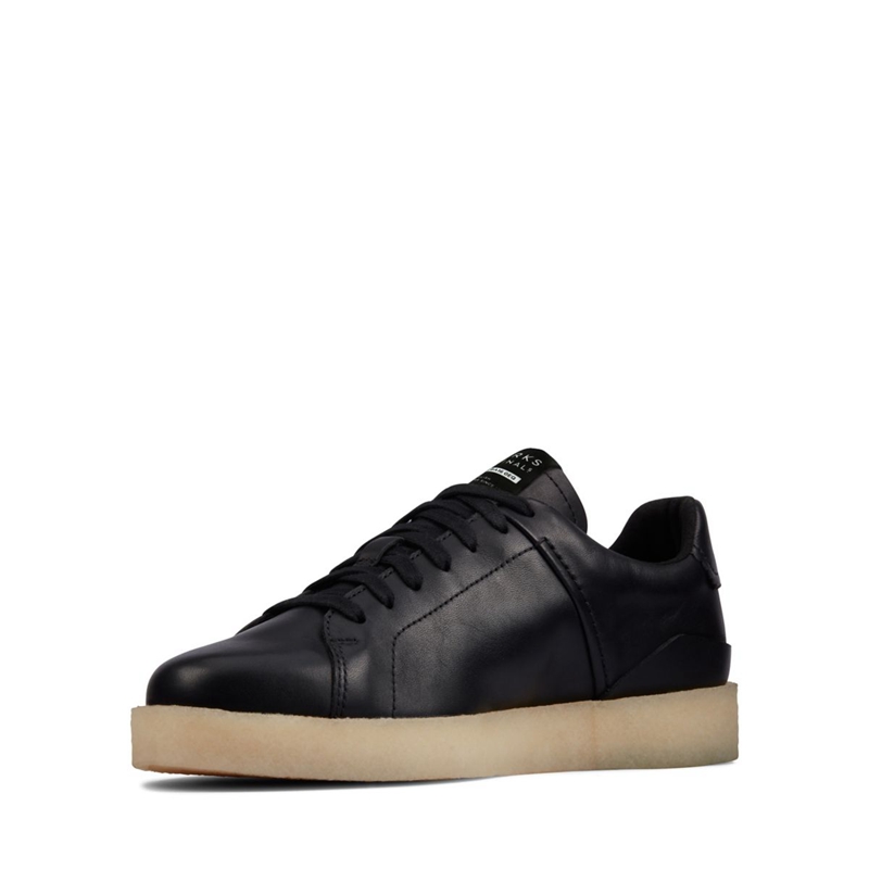 Baskets Clarks Tormatch Cuir Noir Homme|BUK-7038453