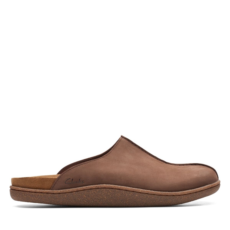 Chaussons Clarks Pilton Ease Nubuck Marron Homme|DKC-8717553