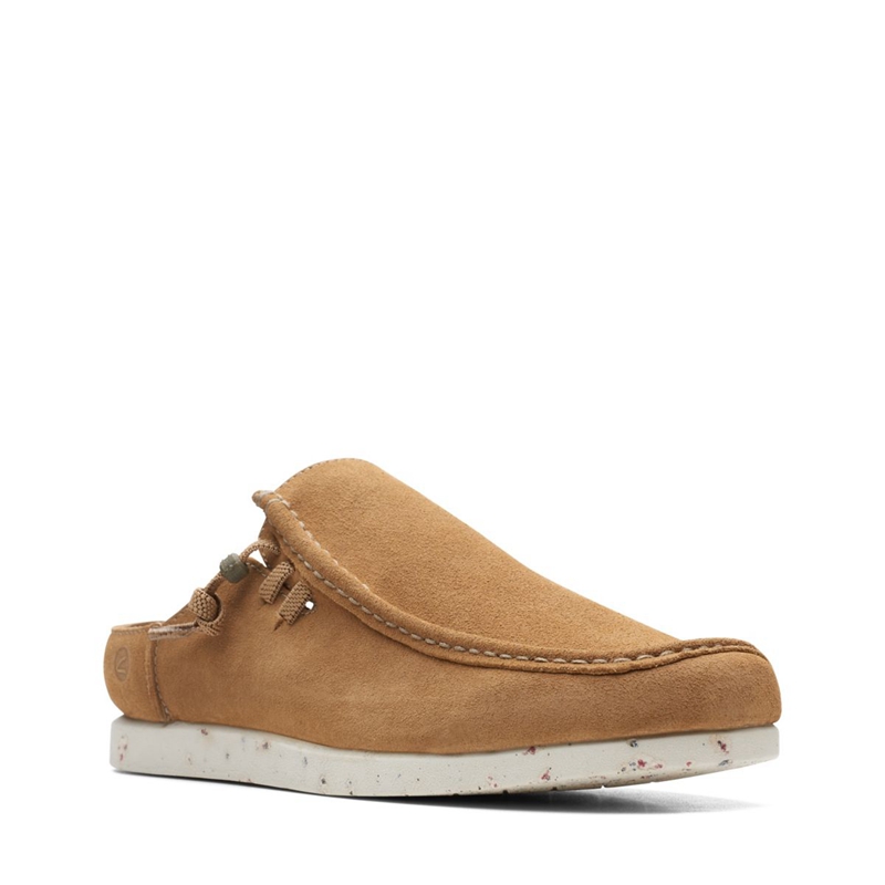 Chaussons Clarks ShacreLite Sun Daim Marron Foncé Homme|QGE-3925000