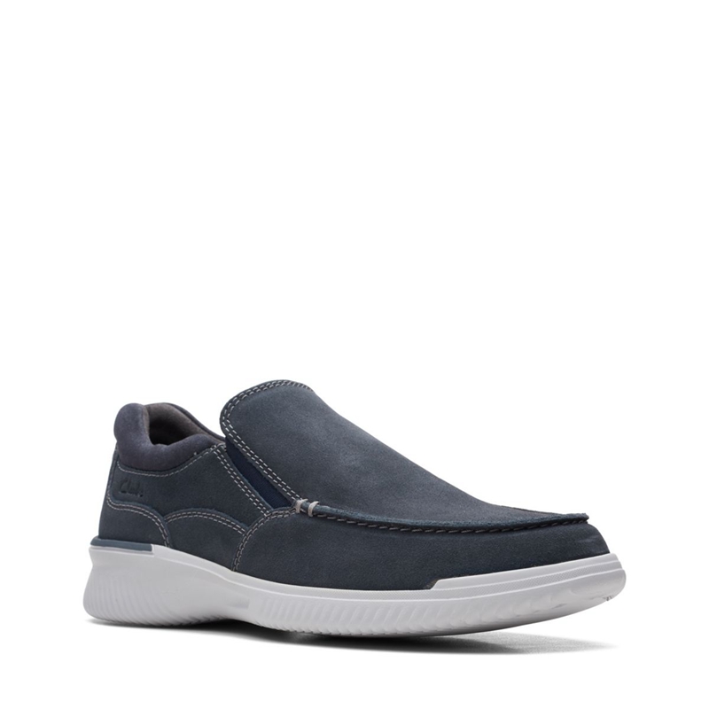 Mocassin Clarks Donaway Free Waxy Bleu Marine Homme|DGJ-8698570