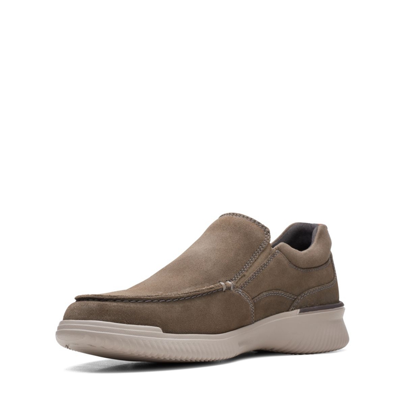 Mocassin Clarks Donaway Free Stone Grise Homme|FEL-1919024