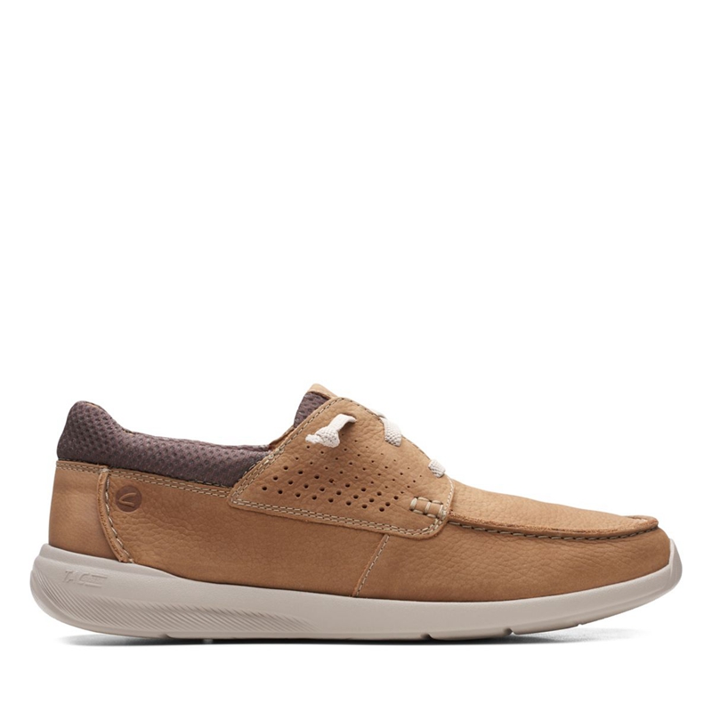 Mocassin Clarks Gorwin Moc Nubuck Marron Foncé Homme|XDN-1640984