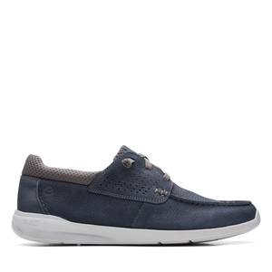 Mocassin Clarks Gorwin Moc Nubuck Bleu Marine Homme|CEC-0297098