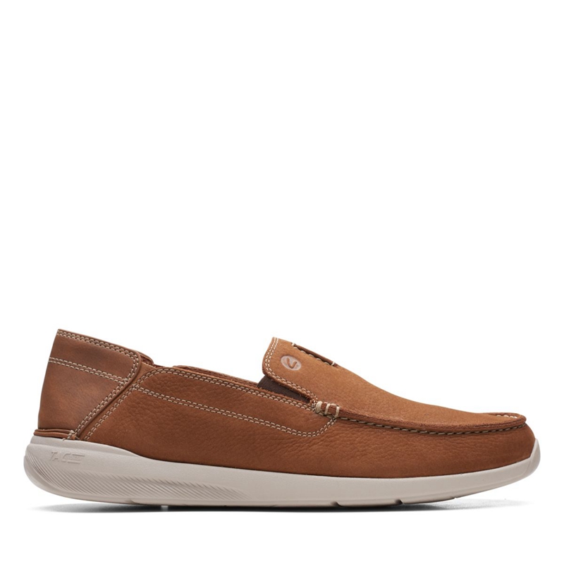 Mocassin Clarks Gorwin Step Nubuck Marron Homme|NPG-4648941